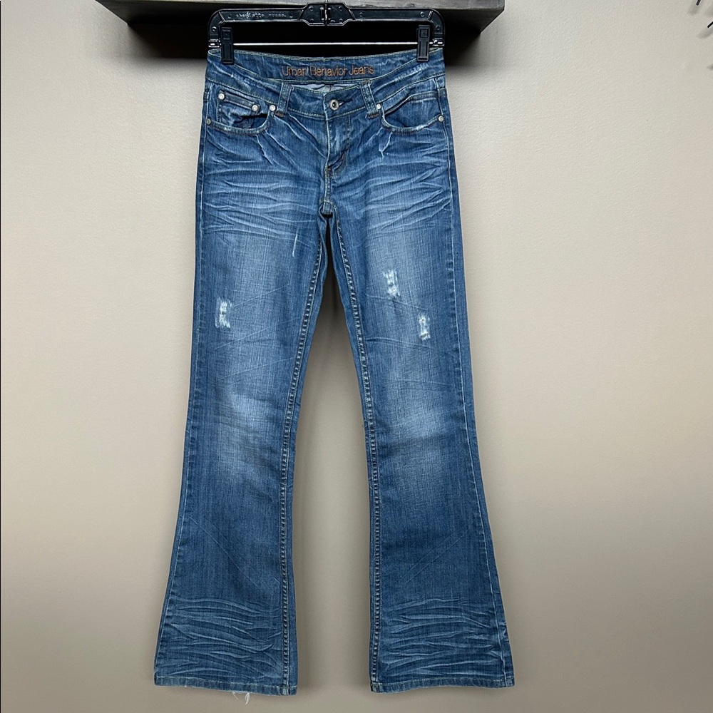 Urban Behavior Distressed Blue Flare Jeans Size 0/25